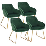 Set of 4 velvet chairs