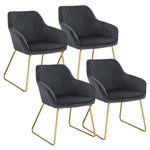 Set of 4 velvet chairs
