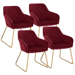 Set of 4 velvet chairs