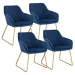 Set of 4 velvet chairs