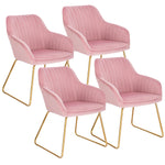 Set of 4 velvet chairs
