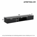 Hochglanz LED TV-Möbel – 160 cm Schwarz