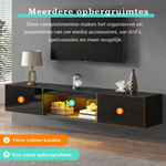 Hochglanz LED TV-Möbel – 160 cm Schwarz