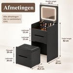 3-in-1 dressing table with LED mirror