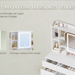Luxury Vanity Table with LED Mirror & Hidden Storage