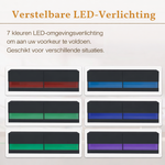 TV-Möbel mit LED-Beleuchtung – 7 Farben – Schwarz – 140 cm