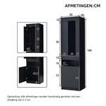 Schwarze Design-Vitrine mit LED-Beleuchtung