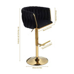 Samt-Barhocker 2er-Set
