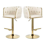 Samt-Barhocker 2er-Set