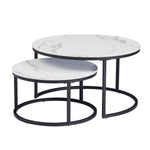 Set of 2 marble coffee tables