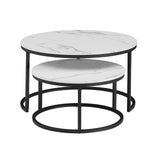 Set of 2 marble coffee tables