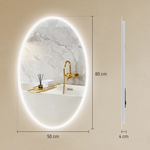 Oval LED Bathroom Mirror