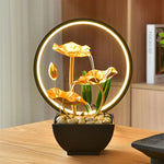 Golden Lotus LED Water Fountain