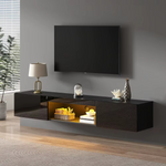 Hochglanz LED TV-Möbel – 160 cm Schwarz