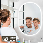 Oval LED Bathroom Mirror – Smart, Illuminated, Sophisticated