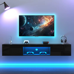 Hochglanz LED TV-Möbel – 160 cm Schwarz