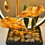 Golden Lotus LED Water Fountain