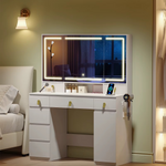 Vanity Table with LED lighting + power outlets