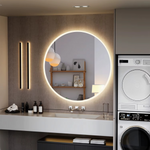 Round LED Bathroom Mirror – Black | Minimalist & Illuminated
