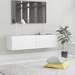 Schwebendes TV-Möbel 120 cm Schwarz | Elegant & Funktional
