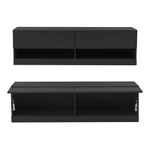 TV-Möbel mit LED-Beleuchtung – 7 Farben – Schwarz – 140 cm