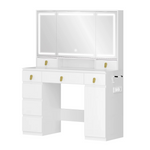 Vanity Table with LED lighting + power outlets