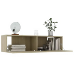 Schwebendes TV-Möbel 120 cm Schwarz | Elegant & Funktional