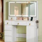 Vanity Table with LED lighting + power outlets