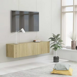 Schwebendes TV-Möbel 120 cm Schwarz | Elegant & Funktional