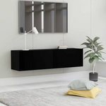 Schwebendes TV-Möbel 120 cm Schwarz | Elegant & Funktional
