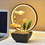 Golden Lotus LED Water Fountain