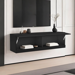 TV-Möbel mit LED-Beleuchtung – 7 Farben – Schwarz – 140 cm