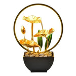 Golden Lotus LED Water Fountain