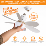 Deckenventilator mit LED-Beleuchtung