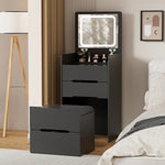 3-in-1 dressing table with LED mirror