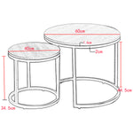 Set of 2 marble coffee tables
