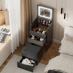3-in-1 dressing table with LED mirror