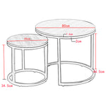 Set of 2 marble coffee tables